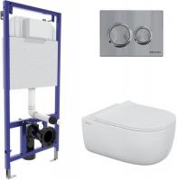 Унитаз подвесной Berges Wasserhaus Ego XL Rimless 043302 (с сиденьем)