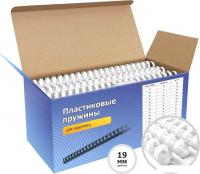 Пластиковая пружина для переплета Гелеос BCA4-19W 19 мм 100 шт (белый)