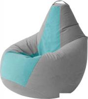 Кресло-мешок Kreslomeshki Груша Kombo XXXL GKV-145x100-SFI (сталь/ментол)