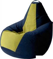 Кресло-мешок Kreslomeshki Груша Kombo XXXL GKV-145x100-TSO (темно-синий/оливка)