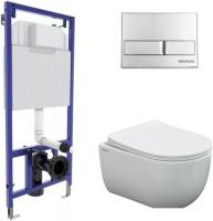 Унитаз подвесной Berges Wasserhaus Ventas Rimless 043237 (с сиденьем)