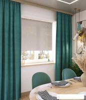 Рулонные шторы Legrand Фрост 160x175 (бело-серый)