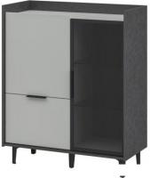 Тумба Неман мебель Модена МН-048-24-Ц1 (лунный камень/металл бруклин/черный/графит)