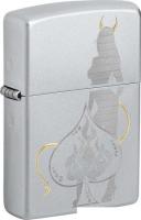 Зажигалка Zippo Satin Chrome Devilish Ace 48658
