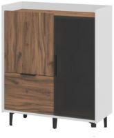 Тумба Неман мебель Модена МН-048-24-Ц3 (дуб эллисон темный/белый гладкий/черный/графит)