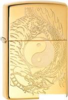 Зажигалка Zippo High Polish Brass Tiger and Dragon Design 49024
