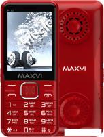 Кнопочный телефон Maxvi P110 (красный)