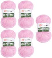 Набор пряжи для вязания Yarnart Mohair Trendy 127 (розовый, 5 шт)