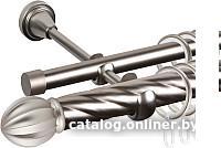 Карниз для штор АС ФОРОС Grace D25К/16Г + наконечники Тапас (2м, сатин)