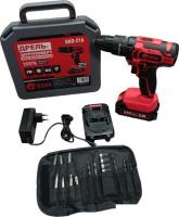 Дрель-шуруповерт Edon UAD-21A (с 2-мя АКБ, кейс, набор оснастки)