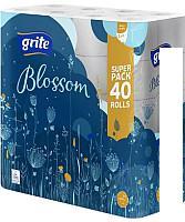 Туалетная бумага Grite Blossom трехслойная (40 рулонов)