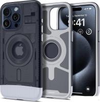 Чехол для телефона Spigen Classic C1 (MagFit) для iPhone 15 Pro Max ACS06607 (серый)