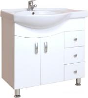 Onika Тумба Эльбрус 82.10 R 108202 с умывальником Коралл 1WH110228 (белый)