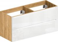 ЗОВ Тумба под умывальник Дион 120 D120LHO0M9003GKV5 (белый глянцевый/дуб)