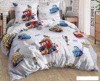 Постельное белье Milanika Старт 1.5сп подростковый с наволочкой 70x70 (бязь)