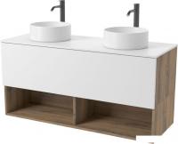 ЗОВ Тумба под умывальник Кито-2 120 2K120LA0MWMC-KP13W (аттик/белый матовый)