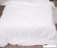 Постельное белье Milanika Белый Евро (поплин-страйп)