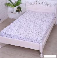 Постельное белье Luxsonia Трикотаж на резинке 180x200 2230 (лаванда б/з)