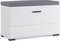 Банкетка Империал Йорк 80 см (белый жемчуг/белый глянец)