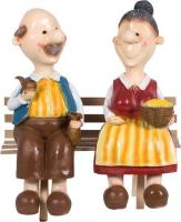 Фигурка для сада Park Бабка с дедкой на лавке 169408