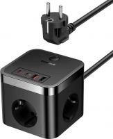 Сетевое зарядное Baseus PowerCombo Cube Power Strip 3AC+2U+2C 30W E00066400117-00