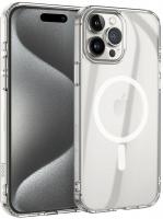 Чехол для телефона Hoco для iPhone 15 Pro Max магнитный (прозрачный)