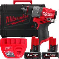 Дрель-шуруповерт Milwaukee M12 FUEL M12FDD2-402X 4933479874 (с 2-мя АКБ 4 Ач, кейс)