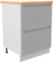 Шкаф напольный ДСВ Тренто СК2 600 (серый/белый)