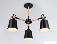 Люстра средней высоты Ambrella TR82206/3 BK/LWD