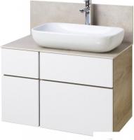 Акватон Тумба под умывальник Мишель 80 1A244501MIX40 (дуб энд./белый)