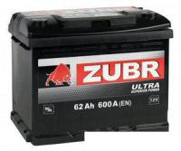 Автомобильный аккумулятор Zubr Ultra R+ (62 А·ч)