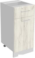 Шкаф напольный Артём-Мебель 400мм СН-114.08-Ш (ДСП дуб крафт белый)