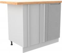 Шкаф напольный ДСВ Тренто СУ 1000 левый (серый/белый)