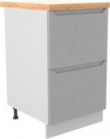 Шкаф напольный ДСВ Тренто СК2 500 (серый/белый)