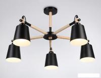 Люстра средней высоты Ambrella TR82211/5 BK/LW