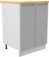 Шкаф напольный ДСВ Тренто С 600 (серый/белый)