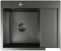 Кухонная мойка Mixline Pro 552926 (черный графит, с сифоном)