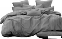 Постельное белье Pandora №1x1 17-1502 Серый Семейный (микрофибра-страйп)