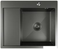Кухонная мойка Mixline Pro 552929 (черный графит, с сифоном)