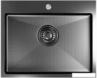 Кухонная мойка Mixline Pro 552935 (черный графит, с сифоном)