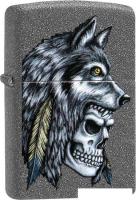 Зажигалка Zippo Wolf Skull Feather Design 29863-000003