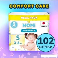 Подгузники Momi Comfort Care Mega pack S 3-6 кг (102 шт)