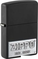 Зажигалка Zippo License Plate Black Matte 48689