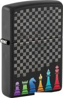 Зажигалка Zippo Chess Pieces Black Matte 48662