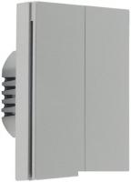 Выключатель Aqara Smart Wall Switch H1 двухклавишный без нейтрали (серый)