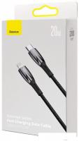 Кабель Baseus Glimmer Series USB Type-C - Lightning (2 м, черный)
