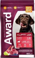 Сухой корм для собак Award Puppy All Breed для щенков всех пород с ягненком и индейкой с добавлением