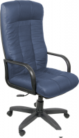Офисное кресло Деловая обстановка Атлант Стандарт кожа люкс (синий)
