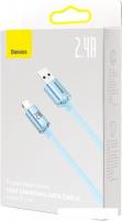 Кабель Baseus Crystal Shine USB Type-A - Lightning (1.2 м, голубой)