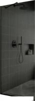 Душевая стенка MaybahGlass 195x79 MGD-698-6у (графитовое стекло/черный)